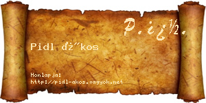Pidl Ákos névjegykártya
