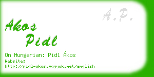 akos pidl business card